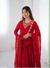 KF 102 Kalaai Georgette Embroidery Kurti With Bottom Dupatta
